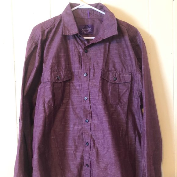 XL Men's Collared Button Down Long Sleeve Shirt by Bruno - Picture 1 of 2